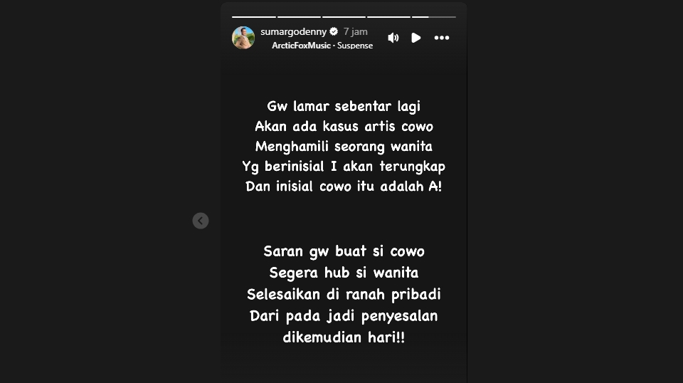 IG Story Denny Sumargo